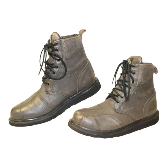 Roland Sands Design RSD Mojave Grey Leather Motorcycle Boots Mens 11 EU 45